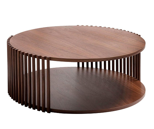 Round Small Wooden Coffee Table