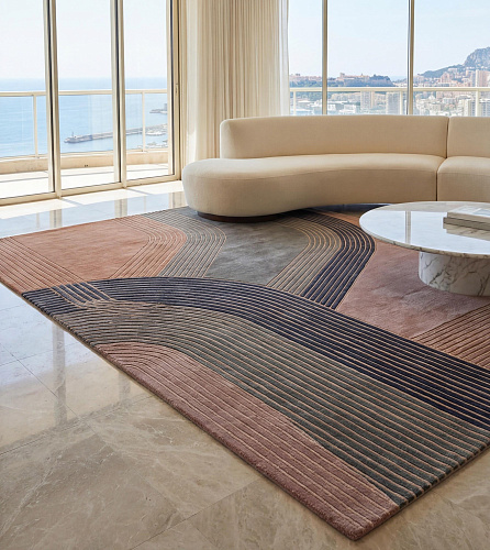 Vertical Currents Dark Rug