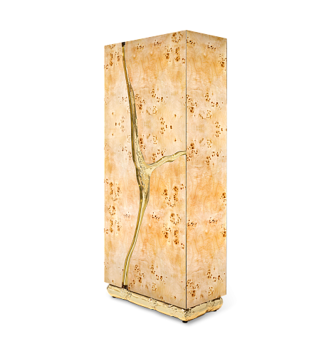 Fissure Poplar Wood Cabinet