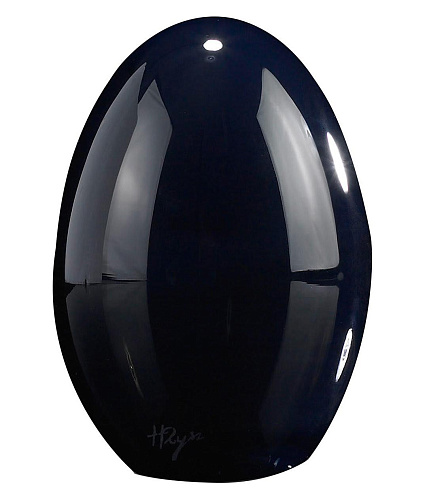 Small Black Glass Egg Decor