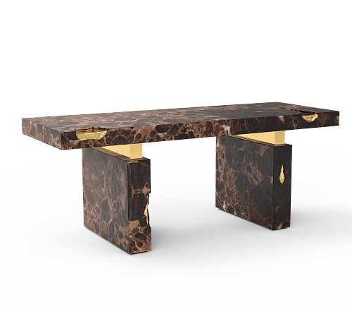 Dominion Emperador Marble Desk