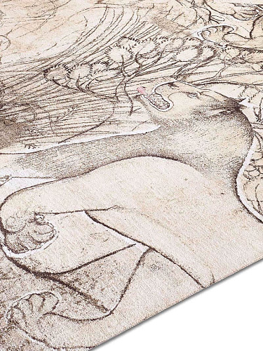 Two Lions Hand-Woven Rug