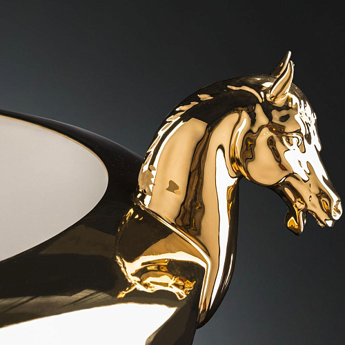 Horse Gold Finish Vase