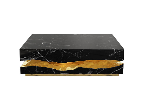 Boulder Nero Stone Modern Table