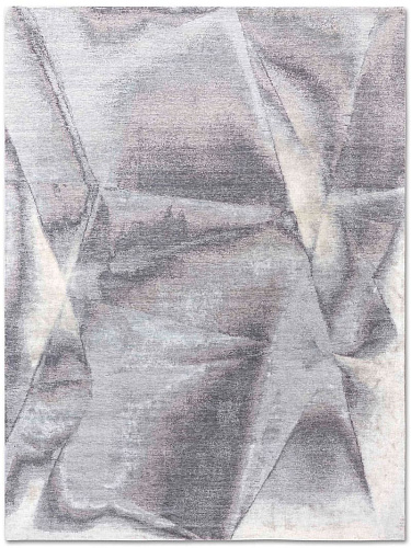 Silver Hand-Knotted Rug