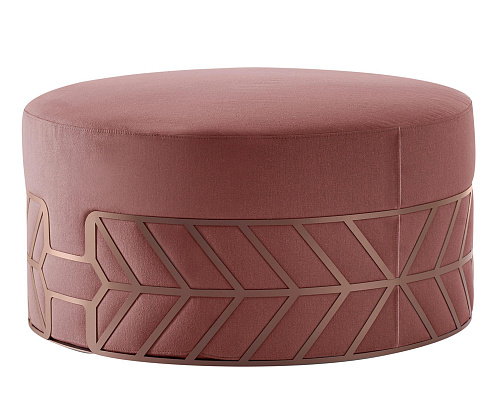 Belte Pink Modern Italian Pouffe