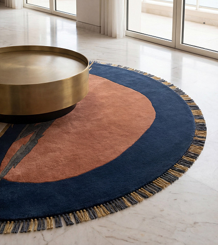 Lightning Crest Navy Rug