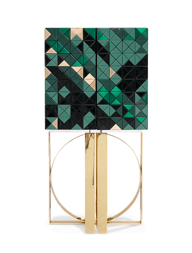 Mosaic Green Designer Cabinet