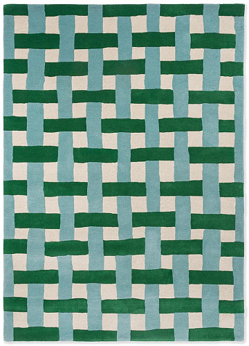 Basket Weave Em/Aquama Rug