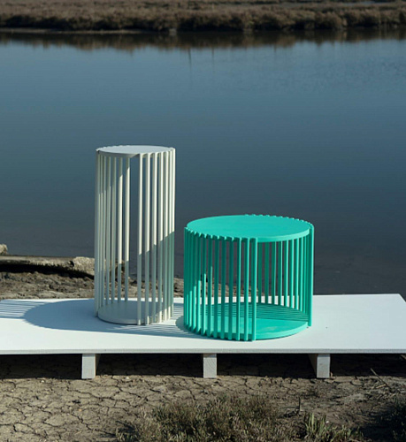 White Round Side Table