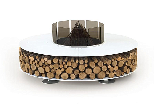 Zero Steel White Fire Pit